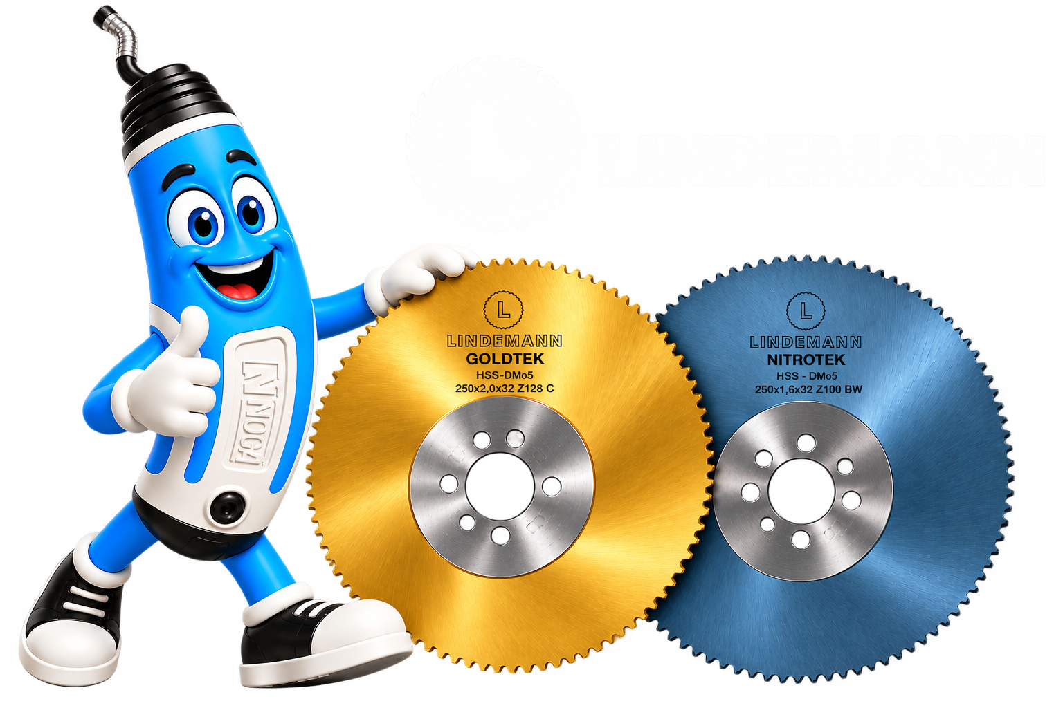 Nogie, de vrolijke mascotte van Noga Tools